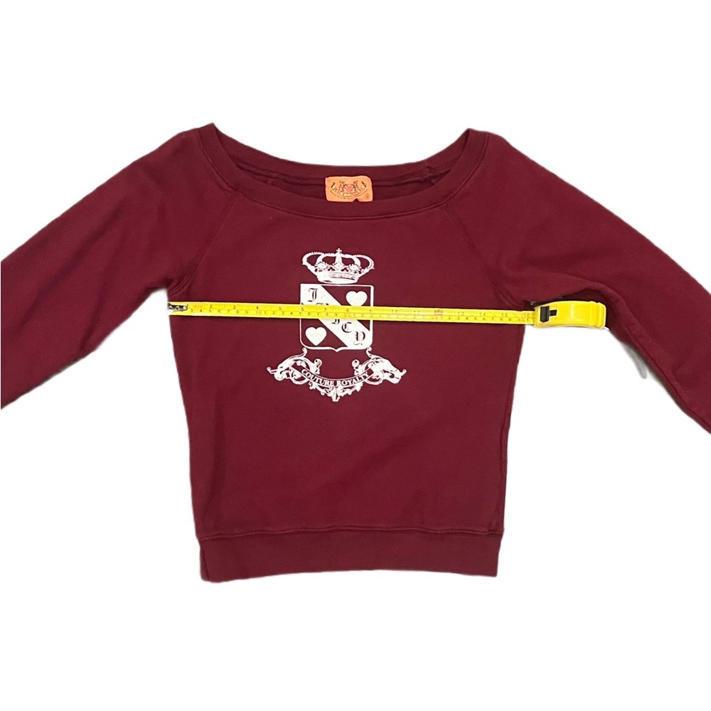 Juicy Couture Burgundy ‘Couture Royalty’ Cotton Sweatshirt, Women’s Small - Picture 11 of 12